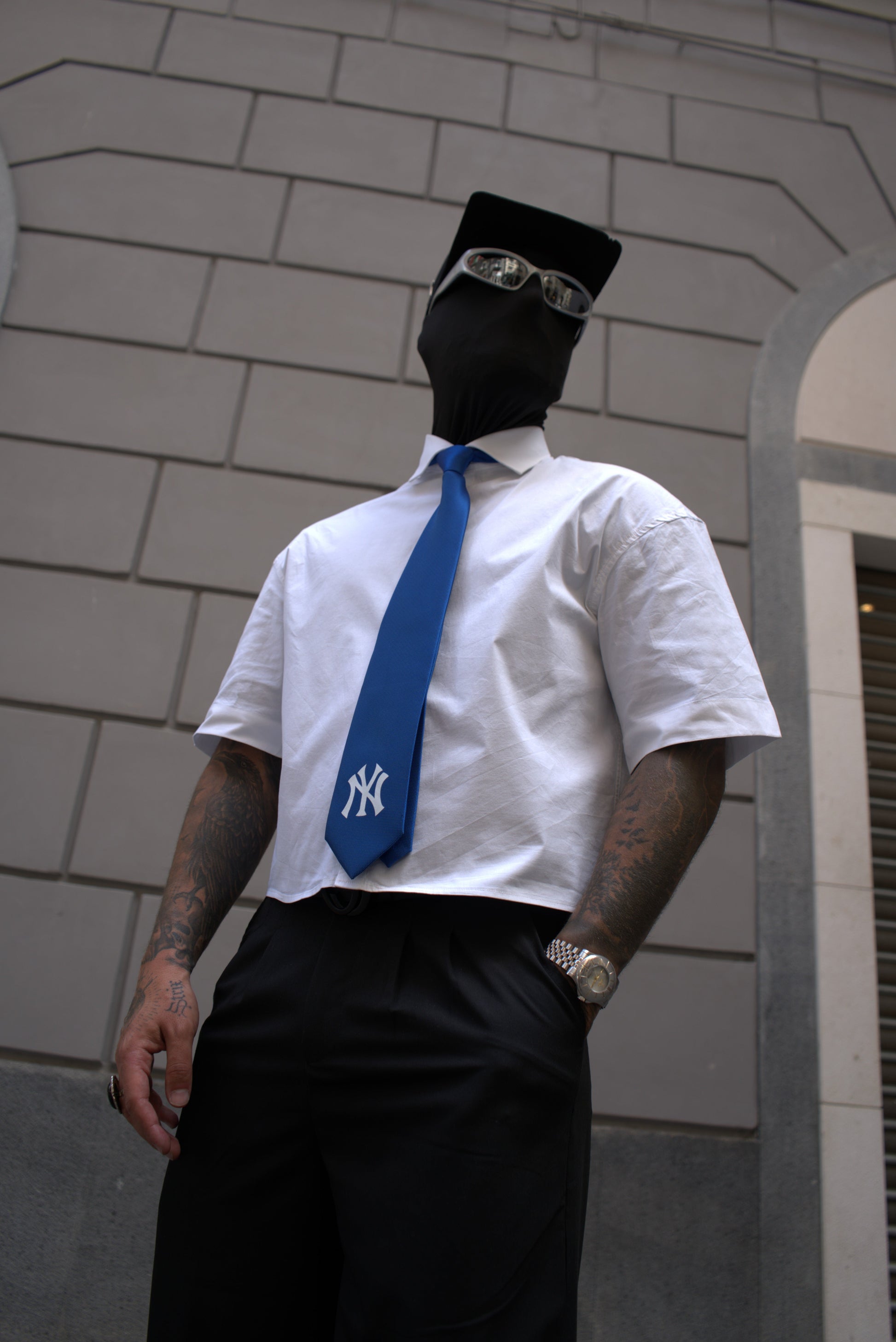 Cropped shirt - White