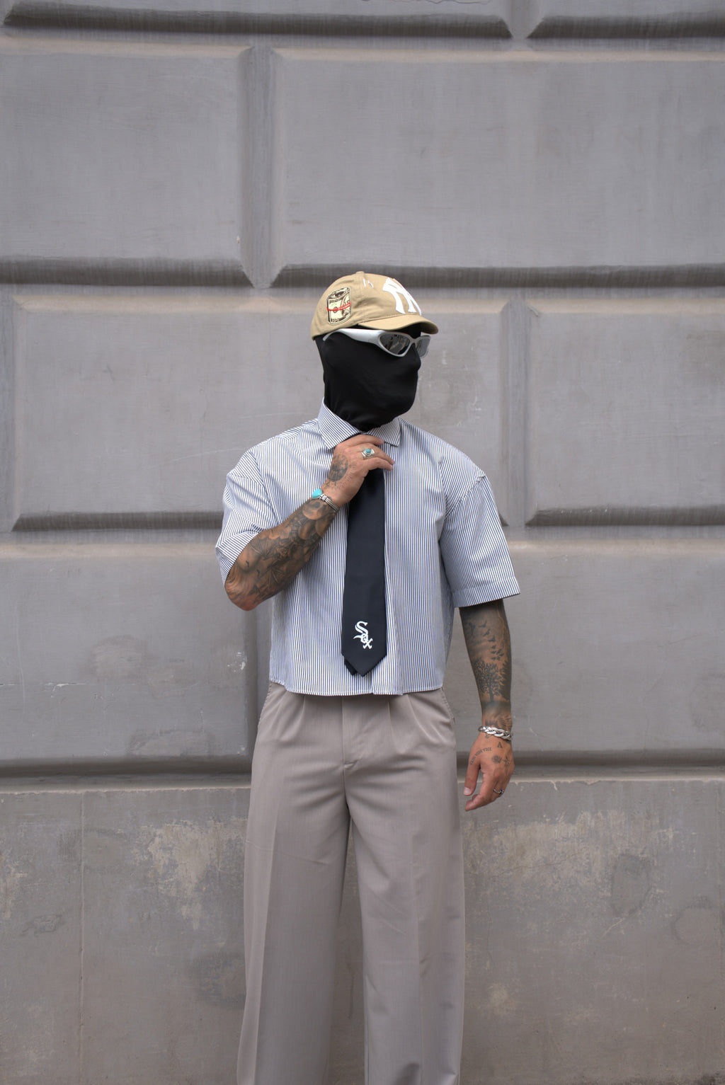 Cropped shirt - Black