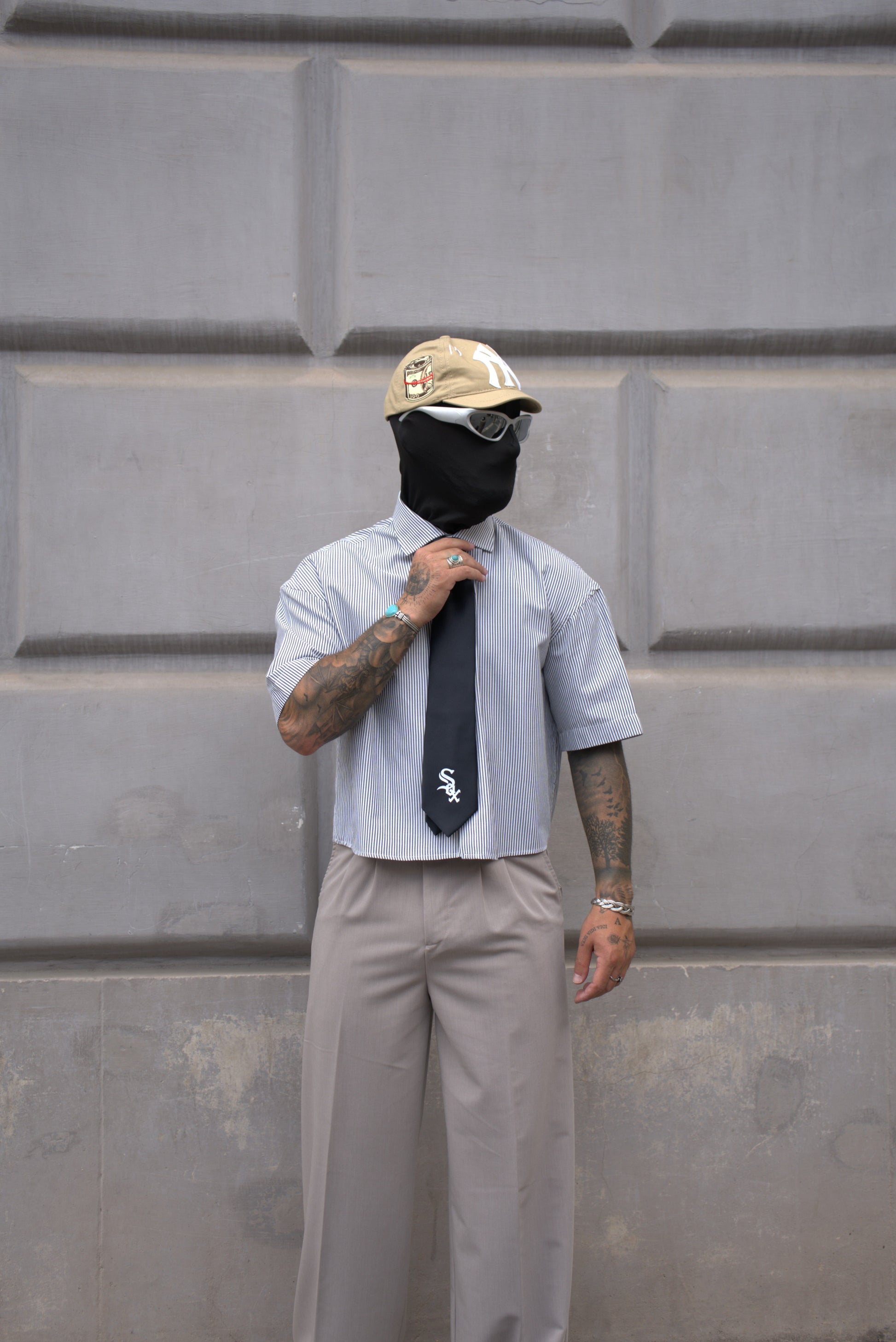 Cropped shirt - Black