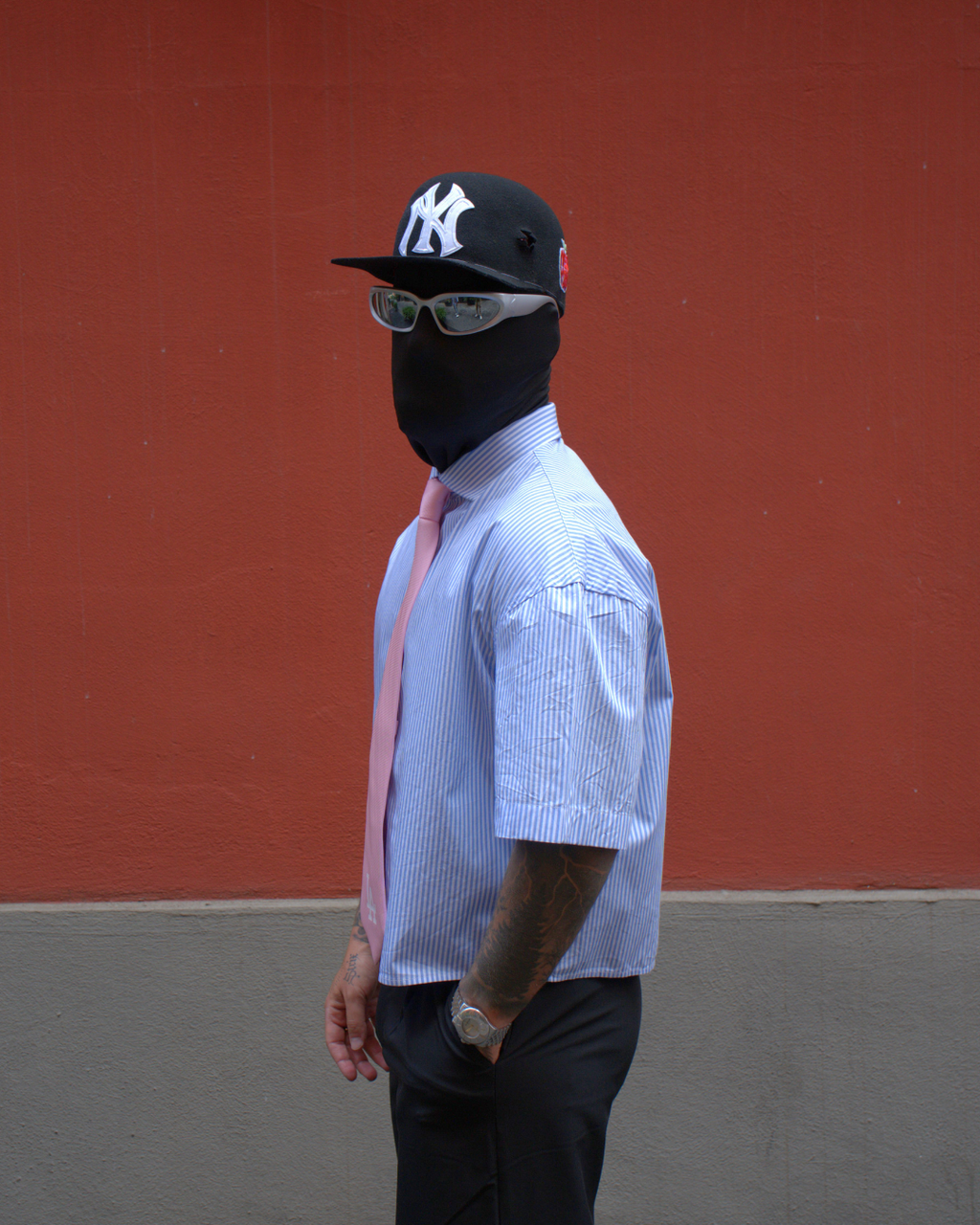 Cropped Shirt - Sky blue